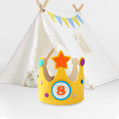 Corona Sombrero De Cumpleaños Decoración Fiesta Cumpleaños Color Dorado