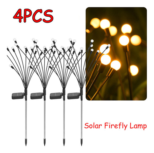 Luces Led Artificiales En Forma De Luciérnaga, 4 Piezas
