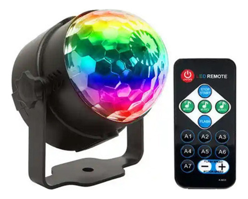 A Luz De Fiesta De Bola Giratoria Bluetooth Led Rgb Colorida