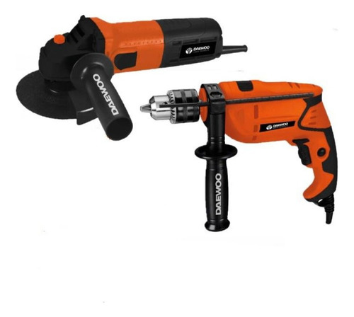 Amoladora Daag115-75c + Taladro Daid750bx Combo Daewoo