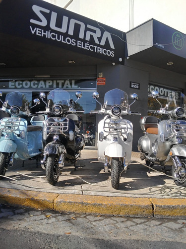 Imagen 25 de 25 de Sunra Vespa Vintage 3000w Electrica Siambreta Litio