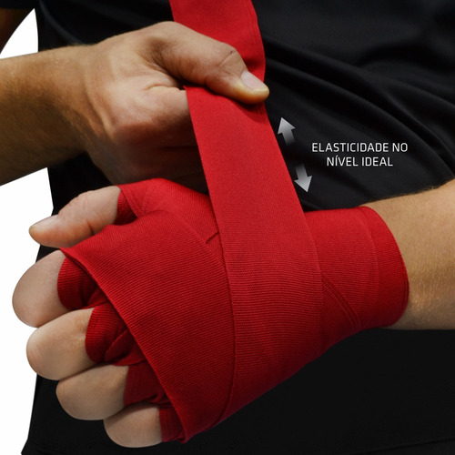 Vendaje elástico Muvin de 5 metros, para lucha libre, boxeo, artes marciales mixtas, muay thai, color rojo