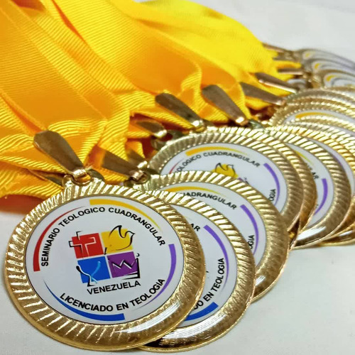 Medallas Diamantadas Graduación Preescolar Sexto Grado