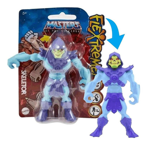 Boneco Esqueleto Desenho He Man Mestres Do Universo Flexível