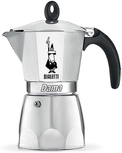 Bialetti Cafetera Italiana Nuova Dama 6 Pocillo Aluminio