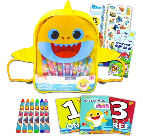 Accesorios Para Dibujar  Bolsa Escolar Baby Shark ~  Fr81kd