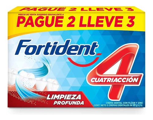 Crema Dental Fortident Limpieza - g