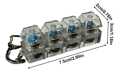 Teclado Led Fidget Clicker Para Aliviar Estrés, Llavero Teclado Led Fidget Clicker Para Aliviar Estrés, Llavero