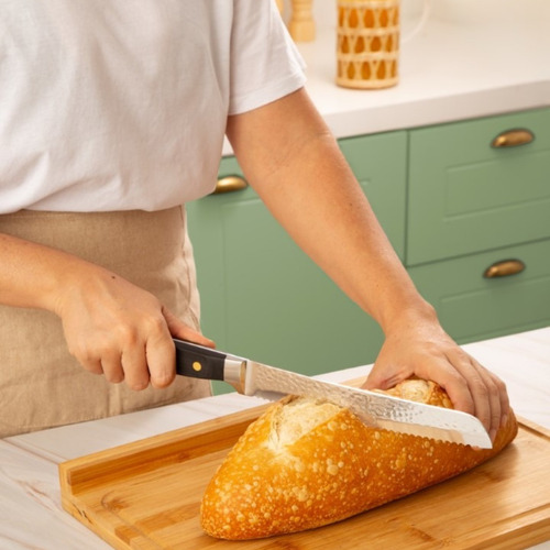 Faca Para Pão 8 Em Inox Coleção Isa Scherer Mimo Style Cor Prateado