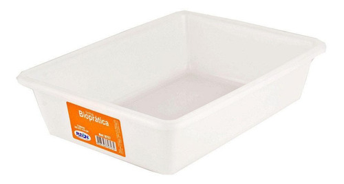 8 Bandeja de plástico rectangular Bioprátika 3 L