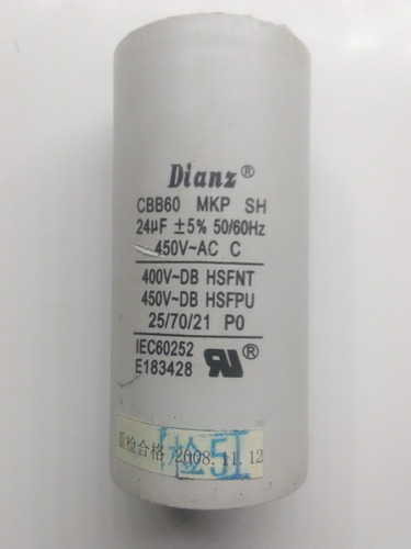 Capacitor Dianz Cbb60 Mkp Sh 24mf