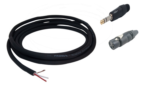 Cable Proel Jack Xlr A Plug 1/4, 15 Metros Balanceado