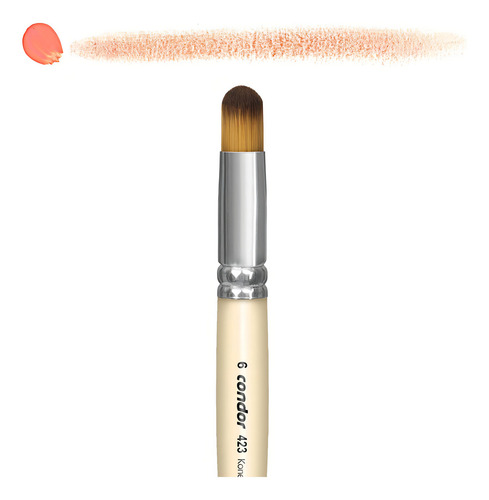 Pincel redondo 423 Pitua Konex Condor, tamaño 000, cerdas, color beige