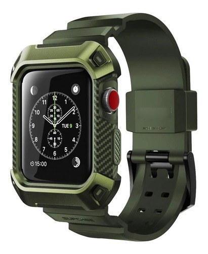 Case Y Correa Supcase Compatible Con Apple Watch 38mm Verde