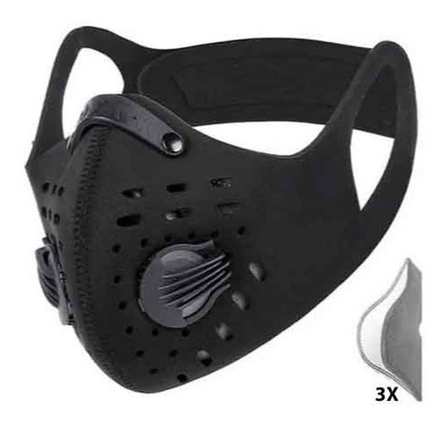 Imagen 1 de 7 de Máscara De Carbono Activado Deportiva Ciclismo, Running