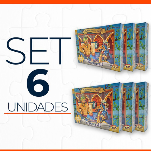 Puzzle Y Encaje Toyng El Mercader Y El Genio Set 6 Unidades