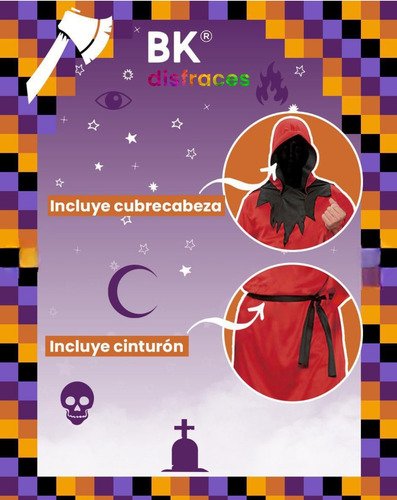 Disfraz Fantasma Unisex Unitalla Rojo Unitalla (Usado)