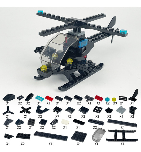Figurita De Soldado De Combate Aéreo, Terrestre Y Marítimo Color Negro