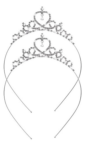 Diadema De Niñas Molain 2 Piezas De Tiara De Corona De Princ