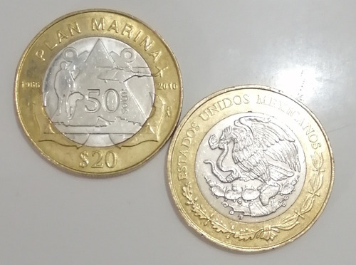 Moneda De 20 Pesos Plan Marina 