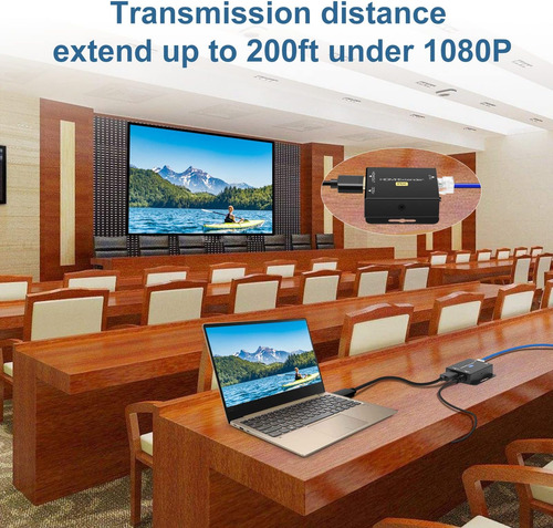 Vpfet Hdmi Extensor Sobre Cat6 Ethernet Único De Hasta 200