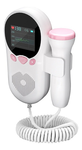 Monitor Batimentos Cardíacos Do Bebê Fetal Doppler Cor Rosa