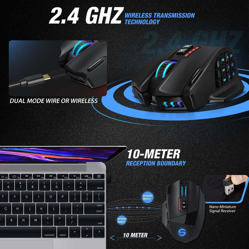 Ratón Inalámbrico Utechsmart Venus Pro Rgb Light