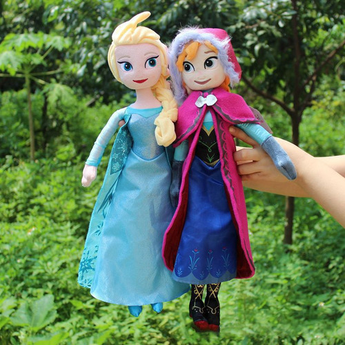 2pcs Frozen Elsa Anna Muñeca Peluche Juguete Regalo 40cm