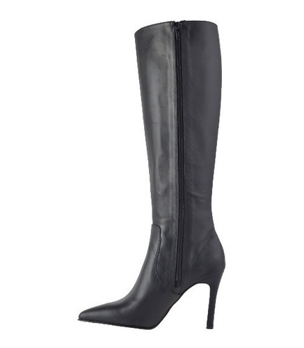 Botas Caña Alta Taco Alto De Mujer De Cuero Zaira - Ferraro