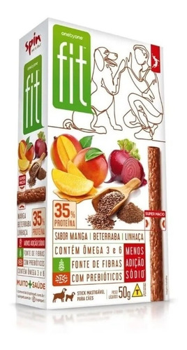 Imagem 1 de 3 de Petisco Spin Pet Onebyone Fit Stick Manga 50g