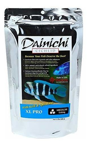 Dainichi Cichlid Food Xl Pro, Pellets De Hundimiento Medio (