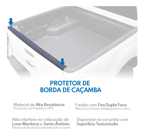 Imagem 3 de 5 de Tampa Laterais E Traseira Protetor Hilux 2018 2019 2020 3 Pç