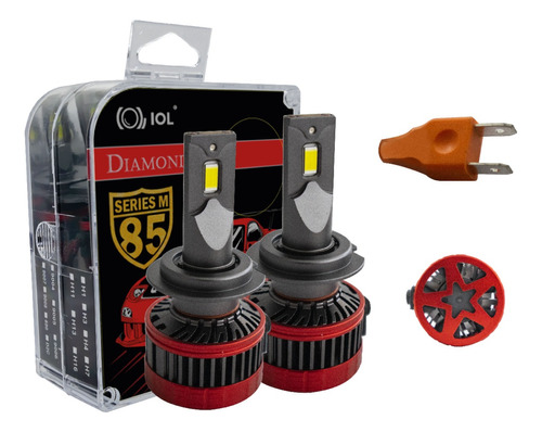 Kit 2 Foco Led H7 Hid Csp Led Nitrogeno Cambus 75 W Luz Fija