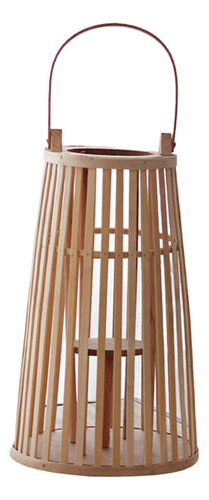 Portavelas De Bambú Para Velas, Candelabro De 25cmx60cm