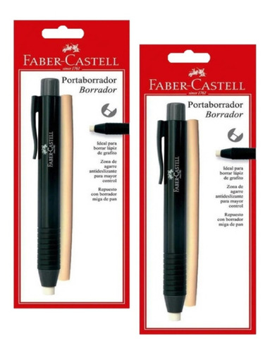 Portaborrador Faber Castell Con Repuesto X 2 Uds