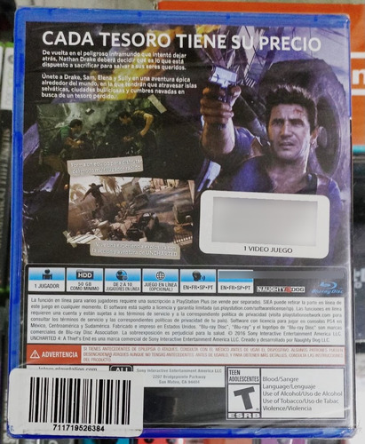 Uncharted 4 A Thiefs End Ps4 Nuevo Sellado