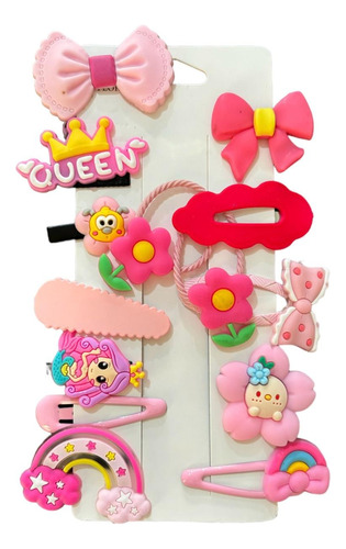 Juego De Pinzas Para El Cabello Broche Clip Bebés Niñas 3001