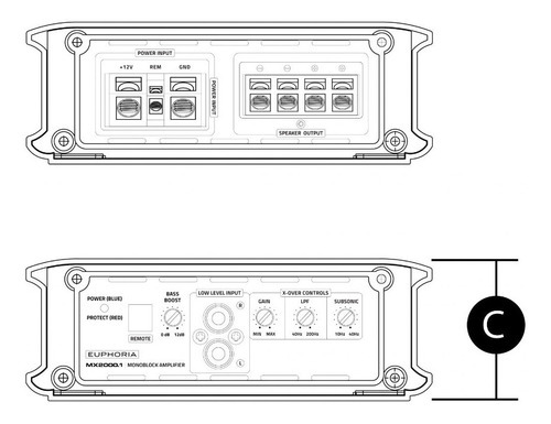 Amplificador Euphoria 1200w Nano Db Drive para baixos poderosos