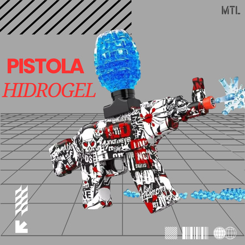 Pistola Ametralladora Balas De Hidrogel Automatica Juguete