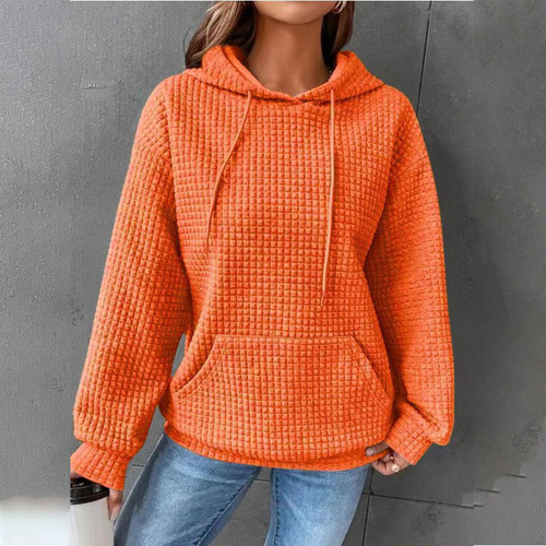 A Sudadera Casual Con Capucha Para Mujer
