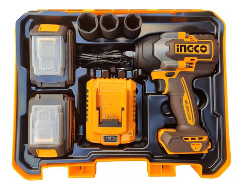 Chave de impacto 850nm 20v P20s C 2bat Carga e bolsa Lnf Cor Amarela Frequência 50hz-60hz