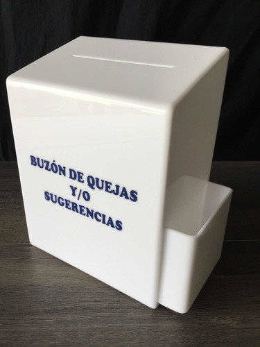 2 Buzón De Acrílico Blanco Para Quejas Y Sugerencias