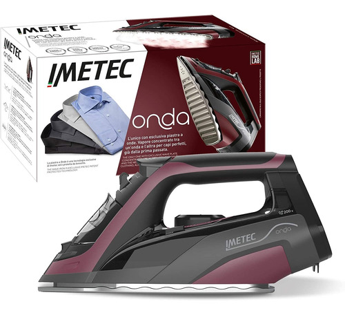 Imetec Onda F2, Plancha De Vapor Con Suela Exclusiva A Ondas