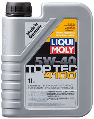 Aceite De Motor Liqui Moly 1 Litro 5w40 Sintetico Top Tec 41