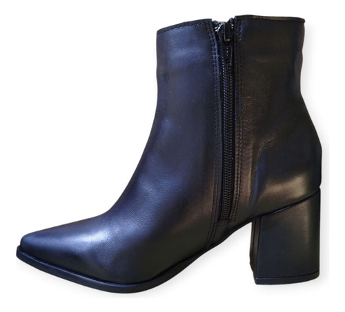 Botas Bajas En Punta Cuero Fragola Premium Tipcalzado 0701