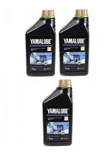 Yamalube Nautico 4t Semi Sintético Yamaha Pack De 3 Litros