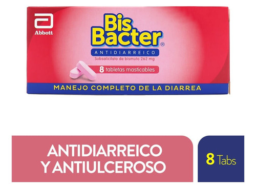 Bis-bacter Antidiarreico 262mg X 8 Tabletas Masticables