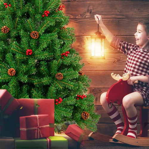 Árbol De Navidad Artificial Con Conos De Pino 1.8 M