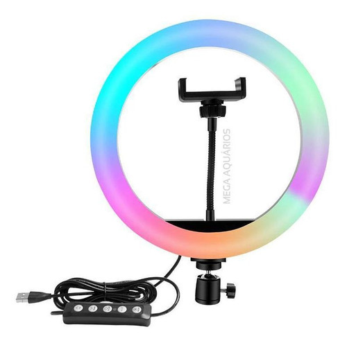 Luz de colores, fotos, vídeos, anillo de maquillaje, luz LED Rgb33