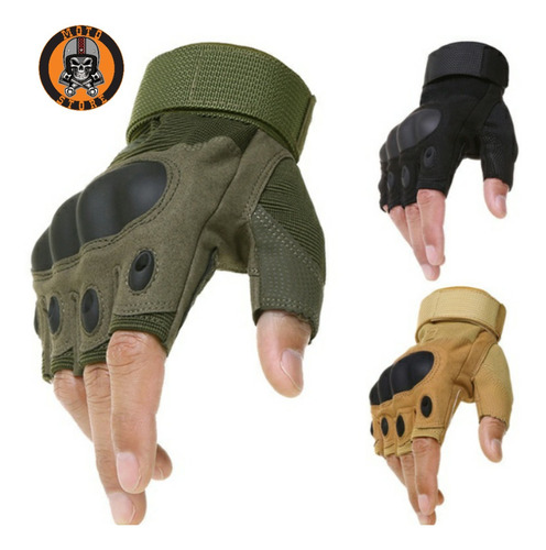 Guantes Tacticos Tipo Cortos Medio Dedo Militar Motociclista